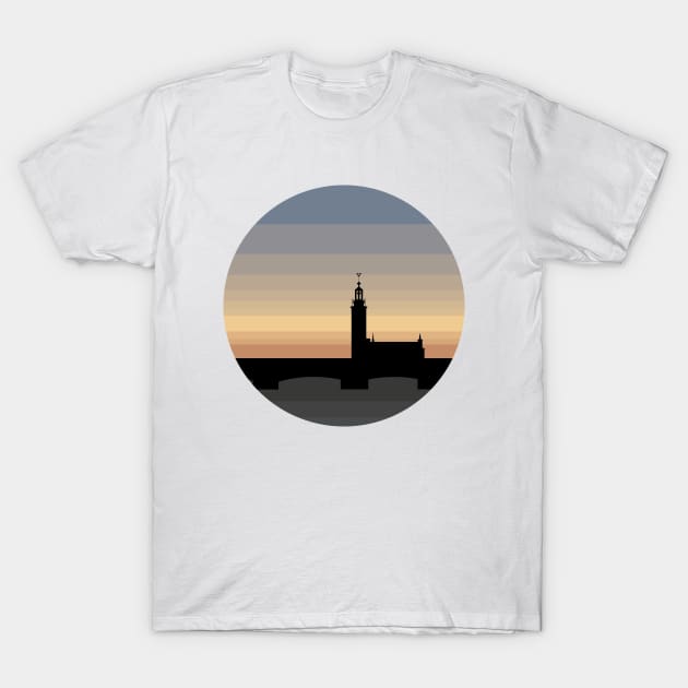 Stockholm Sunset Skyline T-Shirt by UnderwaterSky